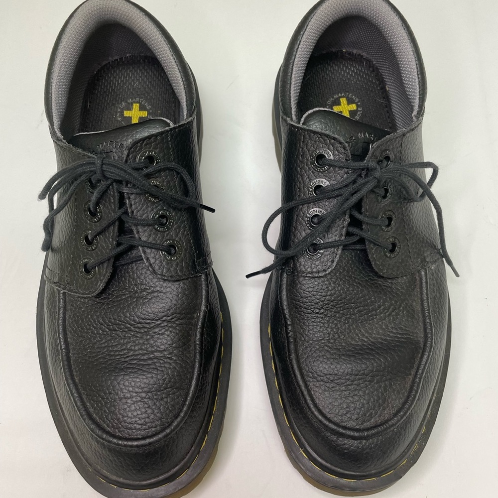 Dr. Martens Nashly Black Leather Lace Up Oxford Shoes Air Cushion Sole Mens Sz 8